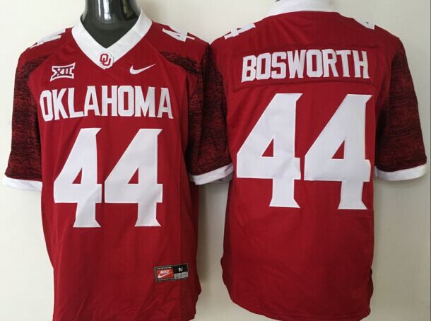 Men Oklahoma Sooners #44 Bosworth Red Nike 2025 NCAA Jersey style 1